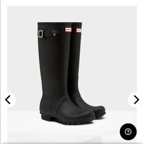 Hunter Shoes - Matte black tall hunter boots